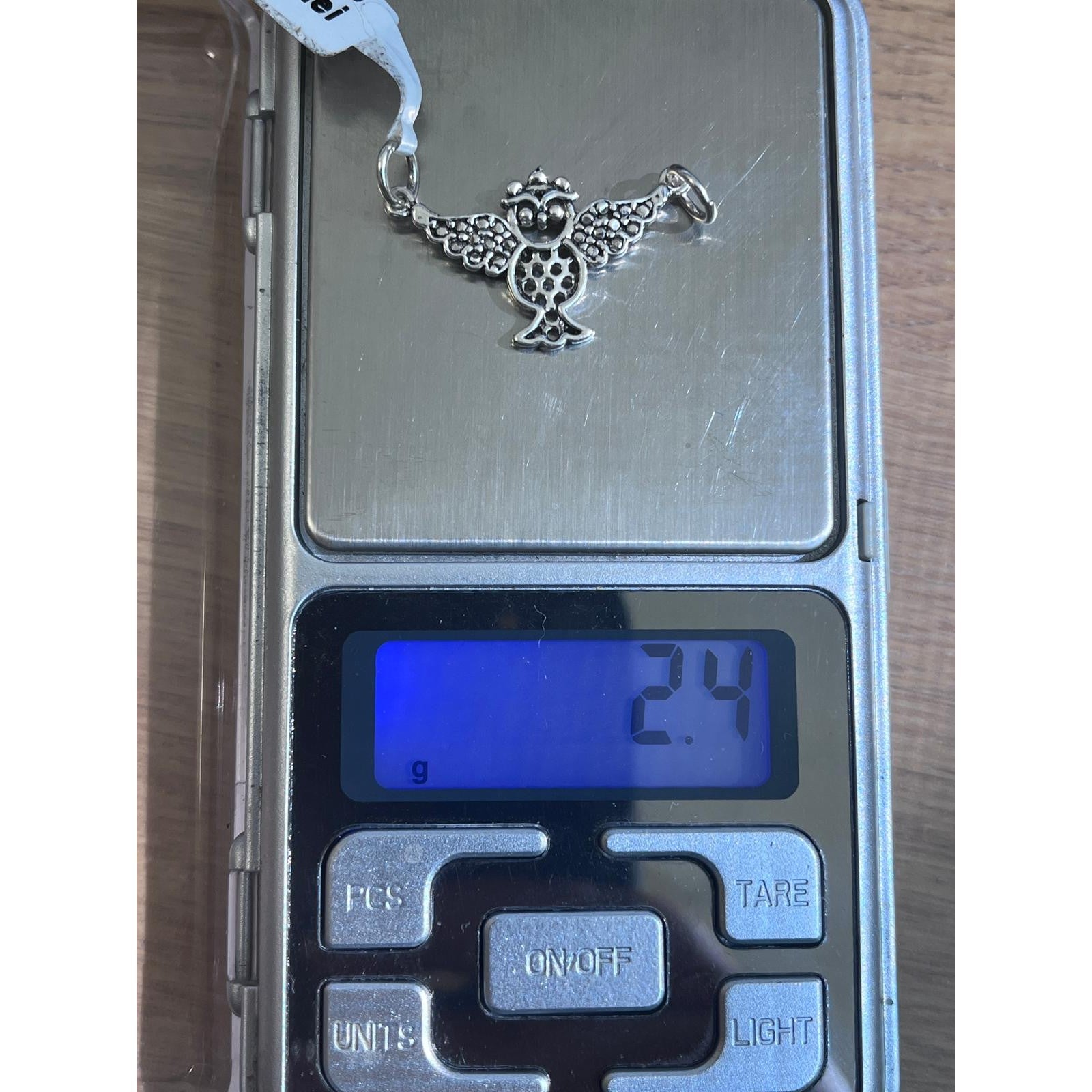 Pandantiv, Jolie Silver, Argint 925, Model Bufnita Patinata, 30 x 15 mm, 2.4 g-5