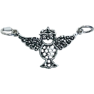 Pandantiv, Jolie Silver, Argint 925, Model Bufnita Patinata, 30 x 15 mm, 2.4 g-0