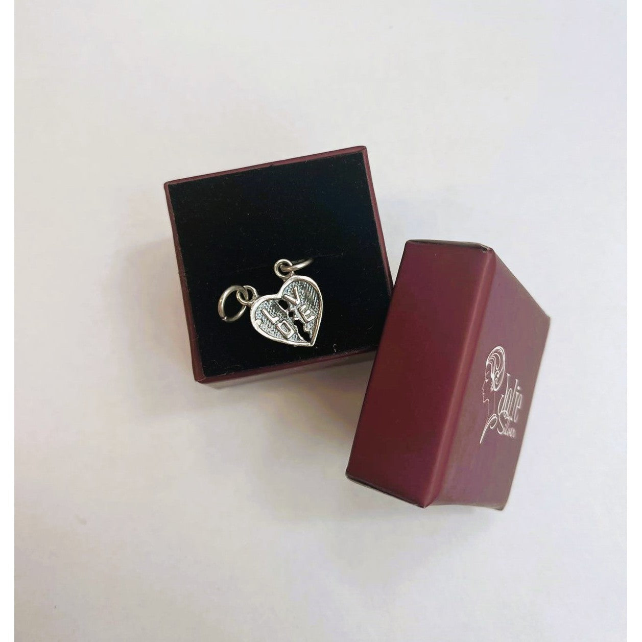 Pandantiv, Jolie Silver, Argint 925, Model Doua Jumatati Love, 1.1 g, 1.5 x 1.5 cm-2