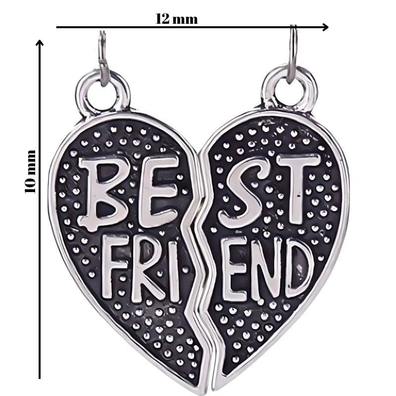 Pandantiv, Jolie Silver, Argint 925, Model Inima Best Friend, 1 g, 10x12 mm-1
