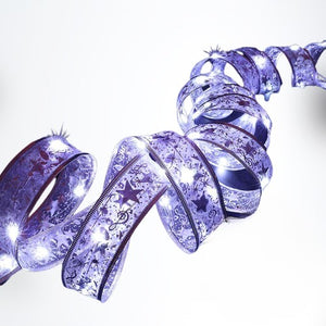 Panglică LED de Crăciun Flippy Aurie, lungime 20 m , 200 LED-uri, Baterii, Alb rece-0