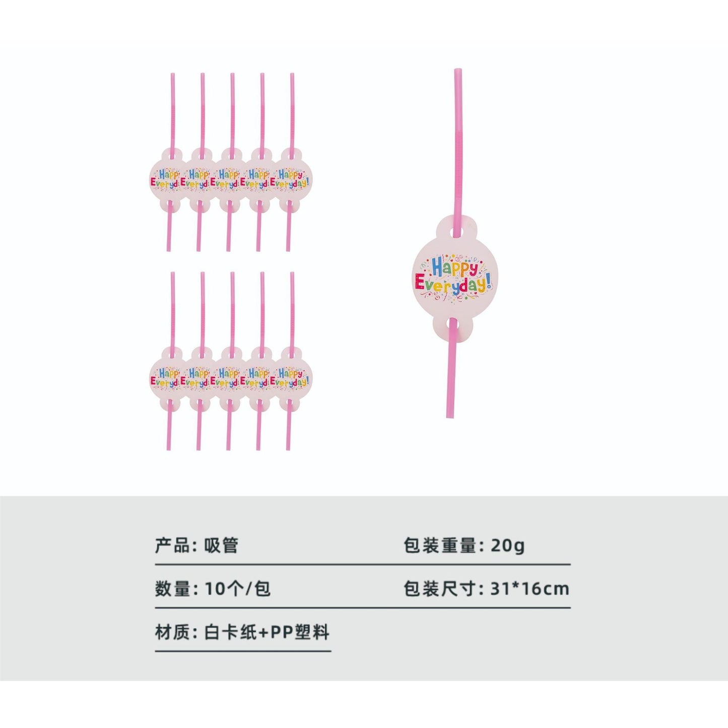 Set 10 Paie, Flippy, Model Happy Everyday, Tematica Aniversare, Multicolor-0