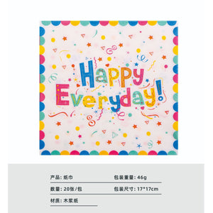 Set 20 de servetele de masa, Flippy, Model Happy Everyday, Multicolor-0