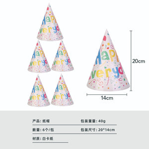 Set 6 Coifuri Happy Everyday, Flippy, pentru Petrecere, 20x14 cm, Multicolor-0