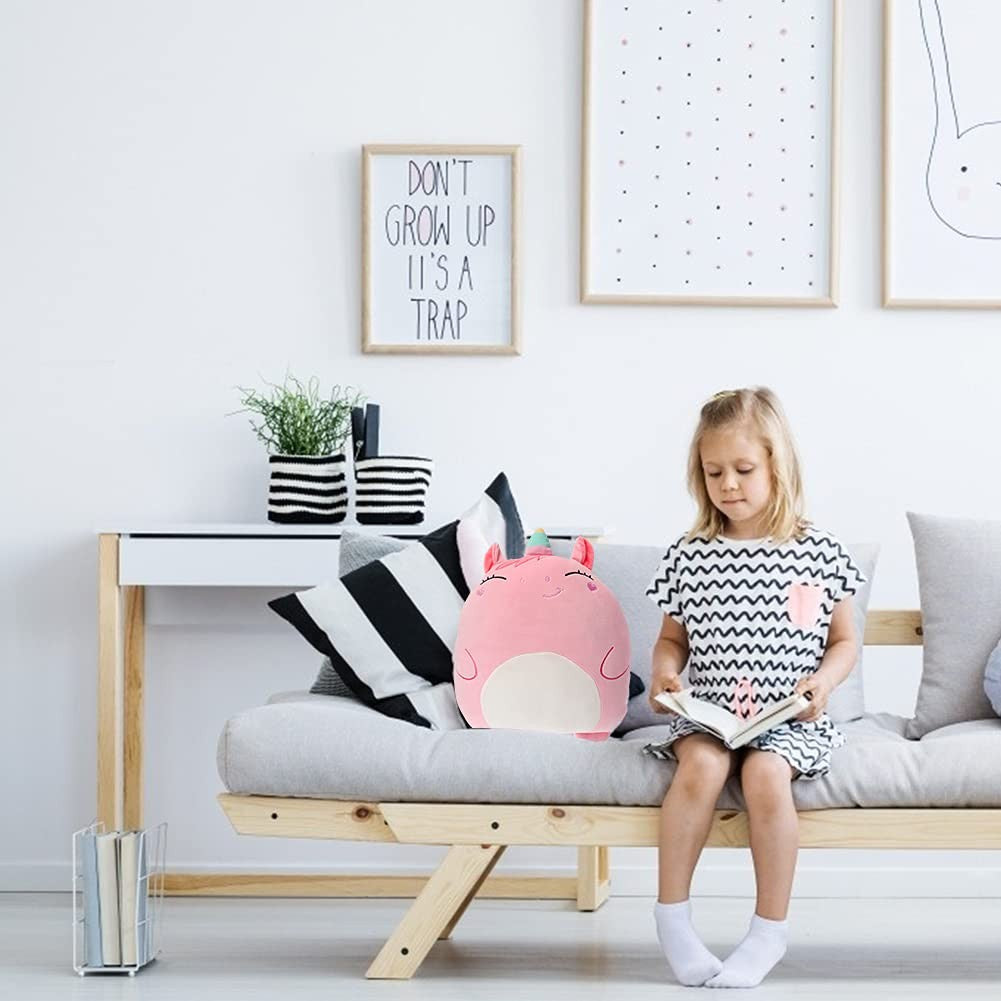 Patura 2in1 pentru Pat sau Canapea, Flippy, Model Jucarie Unicorn cu Spatiu de Depozitare Patura, Microfibra, 1x1.7 m, Roz-3