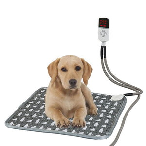 Patura electrica pentru animale de companie cu tub anti-muscatura, perna pentru caini, 45 x 45 cm, 28 W, 9 trepte de reglaj perna pentru pisici, anti-alunecare, gri-When upgrading the full steel pipe to European regulations; Width: 45X45cm-0