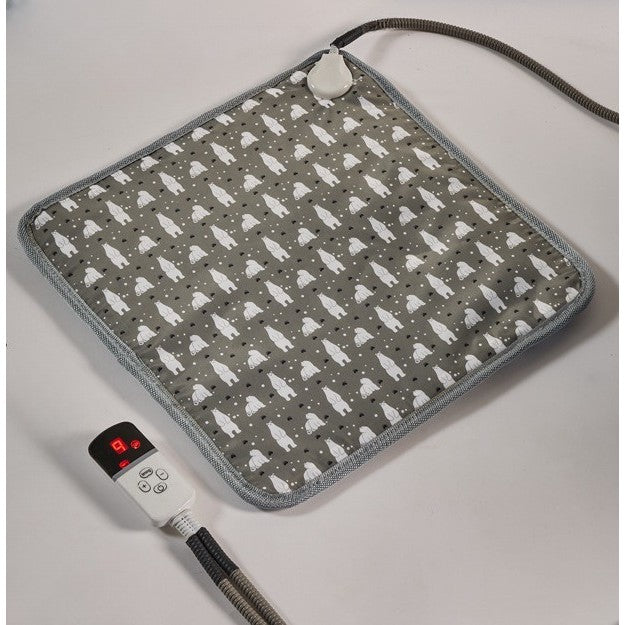 Patura electrica pentru animale de companie, perna pentru caini, 45 x 45 cm, 28 W, 2 trepte de reglaj perna pentru pisici, anti-alunecare, gri-European standard 230V high and low; Width: 45X45cm-2