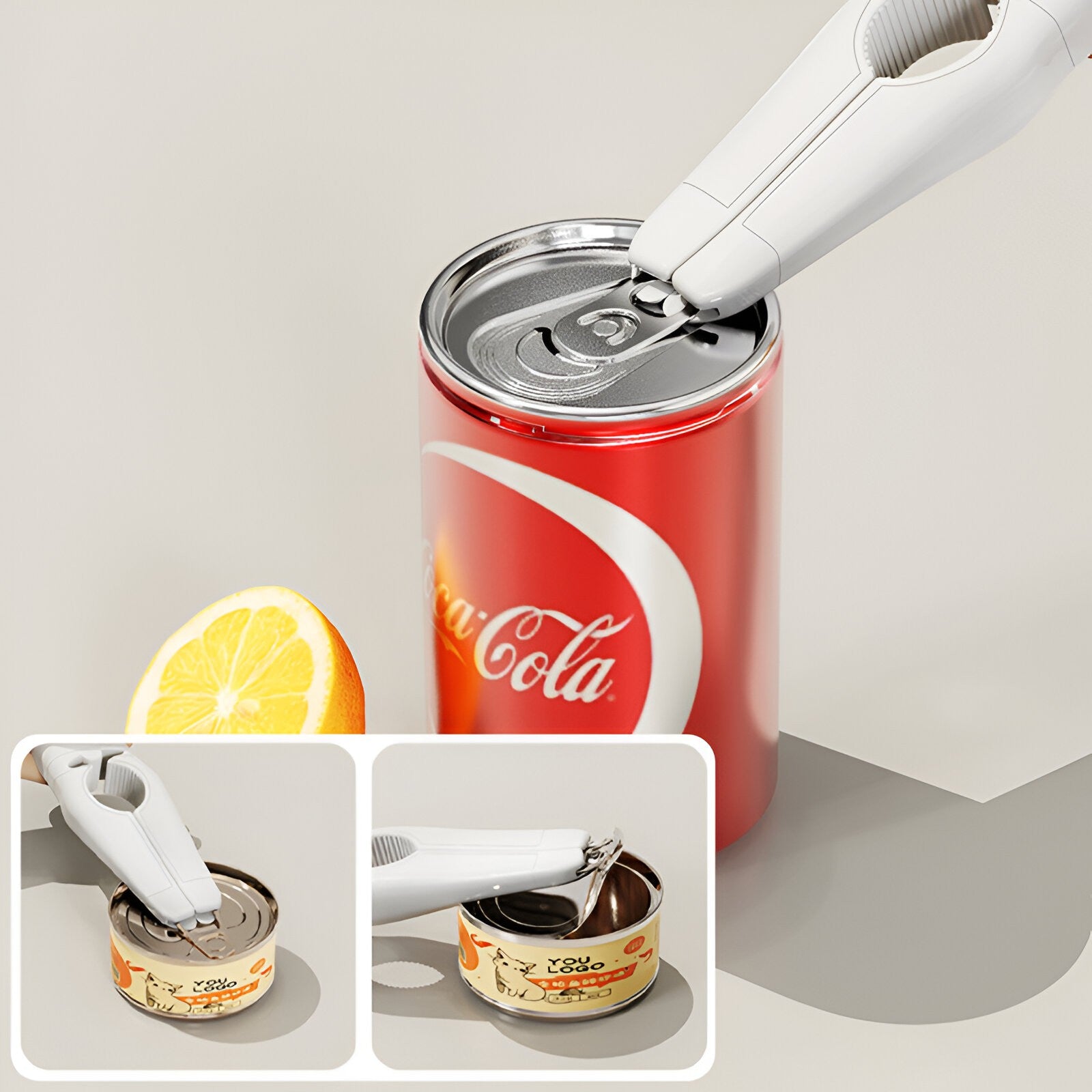 Desfacator de sticle 5in1, Flippy, Razatoare, Curatator de Legume-Fructe, Deschizator de Conserve si Doze, 17.5x5x3cm, Alb-2