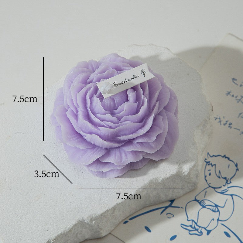 Lumanare Parfumata, Flippy, Model Trandafir, 7.5x3.5x7.5 cm, Mov Deschis, Aroma de Lavanda-0