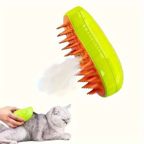 Set Pet Cleaner – Fur Wizard + Perie 3 în 1 cu Aburi pentru Animale de Companie