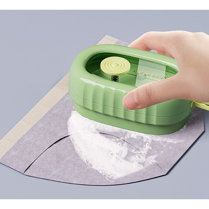 Perie de Spalat Haine, Flippy, cu Dispenser pentru Detergent, 4 Perii de Curatare, din ABS + PS, Verde-6