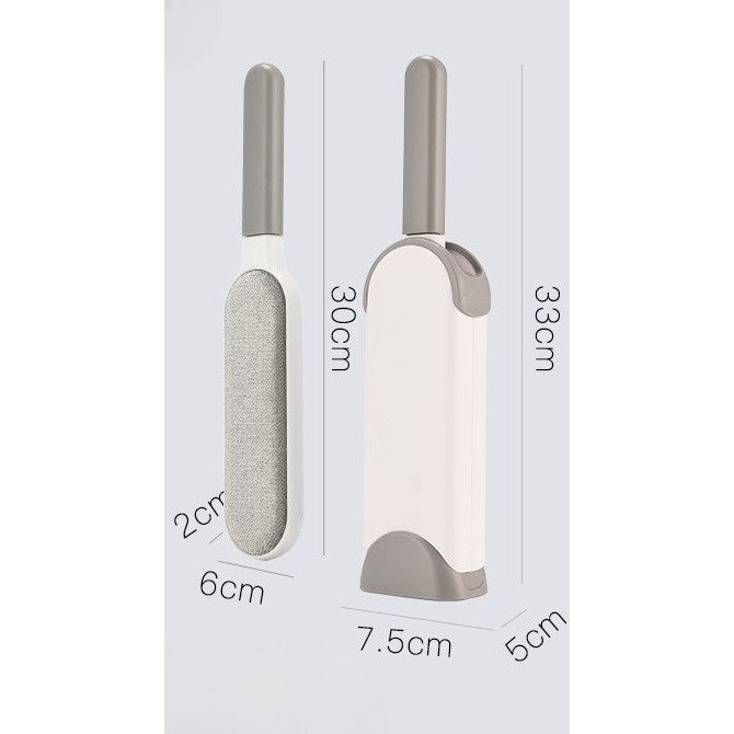Perie Electrostatica, Flippy, Pentru Curatarea Parului de pe Haine si Tapiterii, 2 Fete, Autocuratare, 33 x 7.5 cm, Gri-1