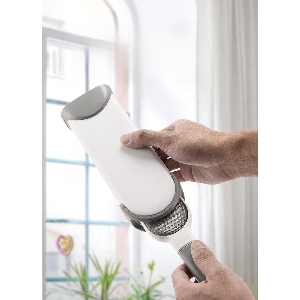 Perie Electrostatica, Flippy, Pentru Curatarea Parului de pe Haine si Tapiterii, 2 Fete, Autocuratare, 33 x 7.5 cm, Gri-2