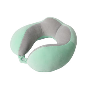 Perna de Voiaj Flippy, Pentru Gat, din Bumbac, 4 Cocoase Pentru Confort, Accesoriu de Voiaj, Birou, Masina, Sistem Prindere Capse, Verde-0
