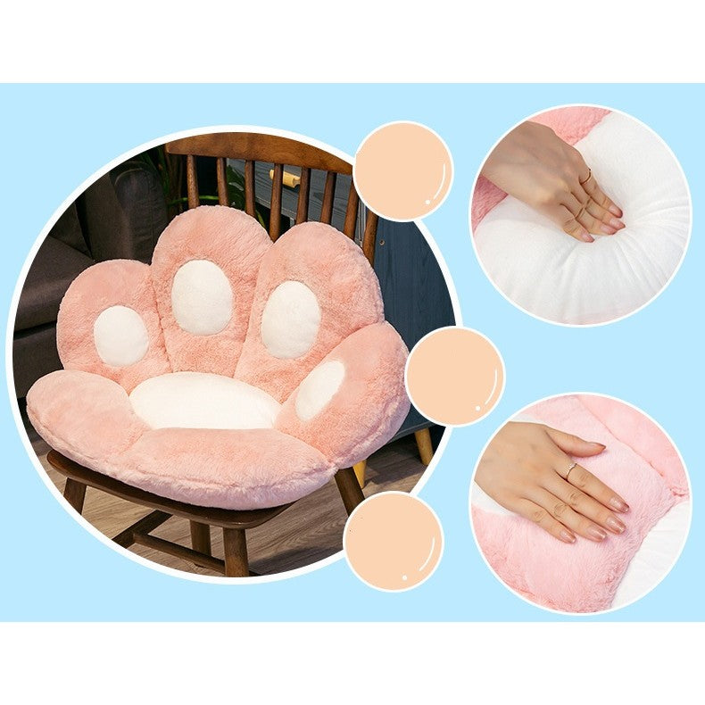 Perna Decorativa, Flippy, Model Laba de Pisica, din Plus, pentru Scaun/Canapea/Podea, 80 x 70 cm, Roz-5