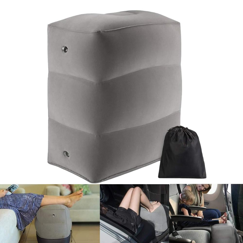 Perna Gonflabila Multifunctionala, Flippy, pentru Picioare, Cap, 3 Straturi, Inaltime Reglabila, 17.8 x 25.4 x 42.9 cm, Gri Inchis-5