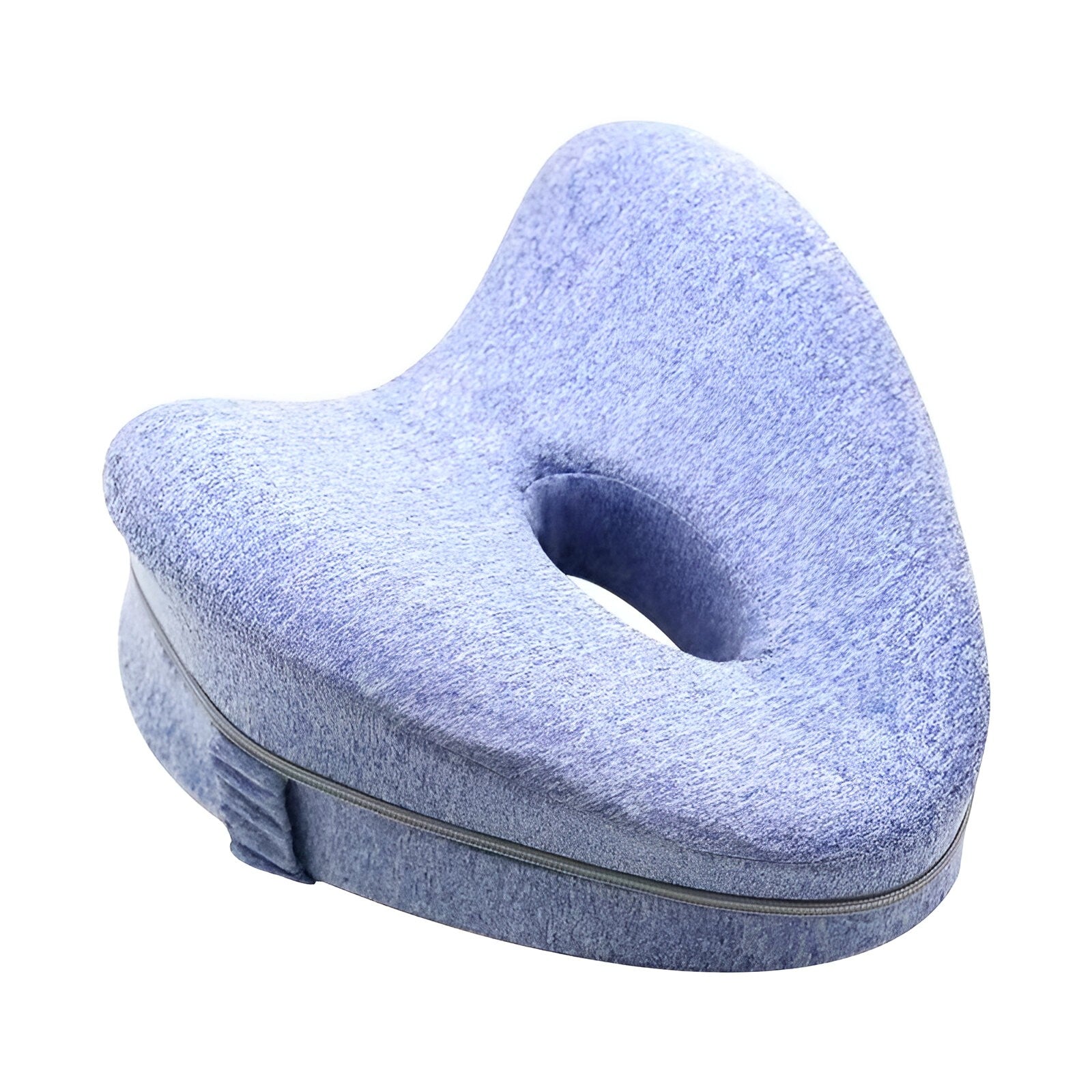 Perna Ortopedica pentru Picioare, Flippy, Multifunctionala, Confortabilă, in Forma de Inima, Spuma cu Memorie, Curea Anti-cadere, 25x23x13 cm, Albastru-1