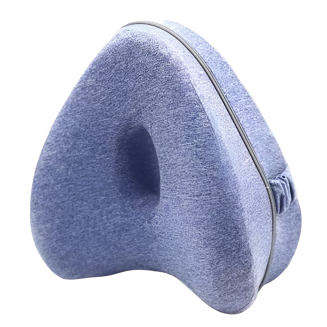 Perna Ortopedica pentru Picioare, Flippy, Multifunctionala, Confortabilă, in Forma de Inima, Spuma cu Memorie, Curea Anti-cadere, 25x23x13 cm, Albastru-0