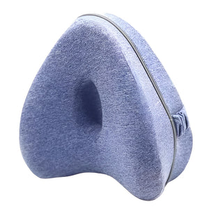 Perna Ortopedica pentru Picioare, Flippy, Multifunctionala, Confortabilă, in Forma de Inima, Spuma cu Memorie, Curea Anti-cadere, 25x23x13 cm, Albastru-0