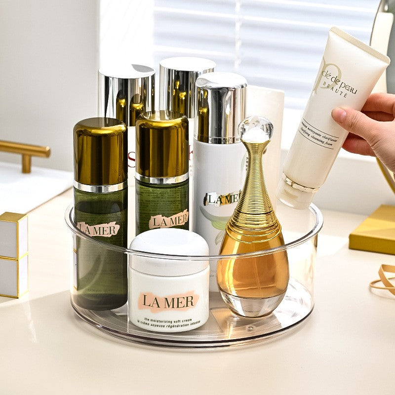 Suport Rotativ pentru Condimente, Flippy, Multifunctional, Rotund, 360 de Grade, pentru Bucatarie, Plastic, 30.5x30.5x10 cm, Transparent-2