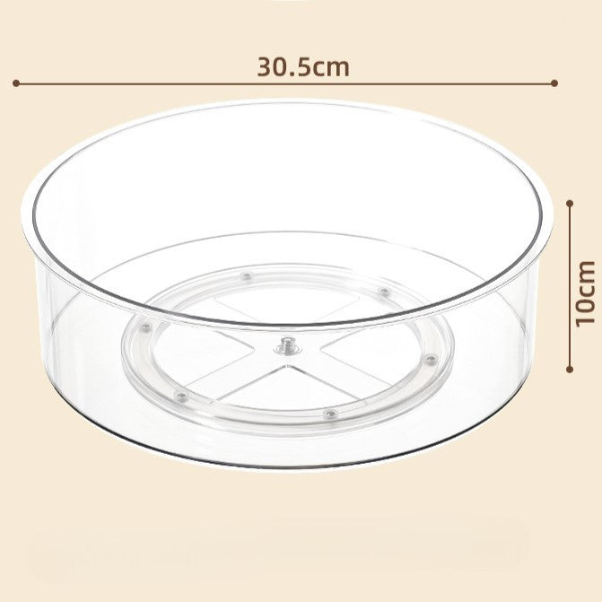 Suport Rotativ pentru Condimente, Flippy, Multifunctional, Rotund, 360 de Grade, pentru Bucatarie, Plastic, 30.5x30.5x10 cm, Transparent-3