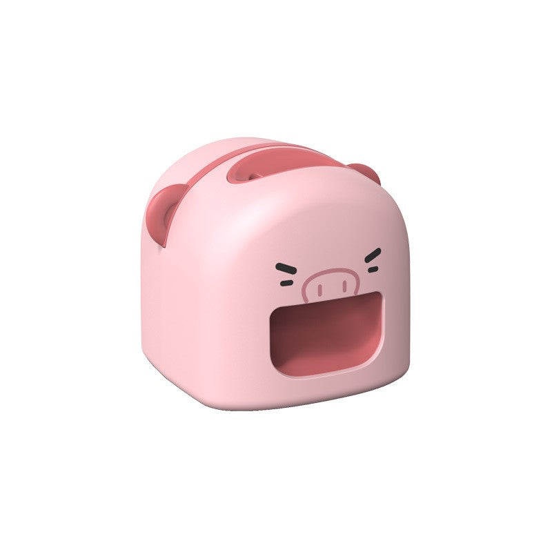 Mașină de Decojit Semințe, Flippy, Mini Deschizător, Model Porc, Incarcare USB, 9.7x10x8.6 cm,Roz-0