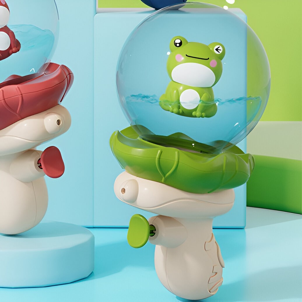 Pistol cu Apa pentru Copii, Flippy, Multifunctional, Capacitate 250 mL, Model Broscuta, 15.6x8x8.6 cm, ABS, Verde-4