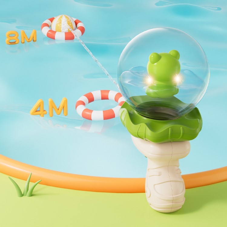 Pistol cu Apa pentru Copii, Flippy, Multifunctional, Capacitate 250 mL, Model Broscuta, 15.6x8x8.6 cm, ABS, Verde-5