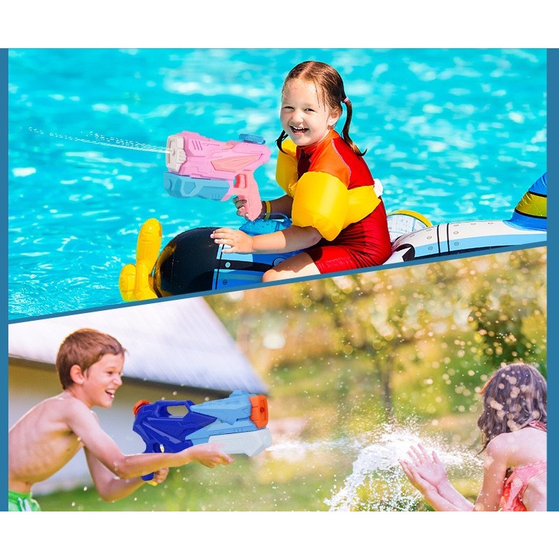 Pistol cu Apa pentru Copii, Rezervor, Pentru Piscina/Plaja, Flippy, 6ani+, 3 duze, Albastru, 500ML-1