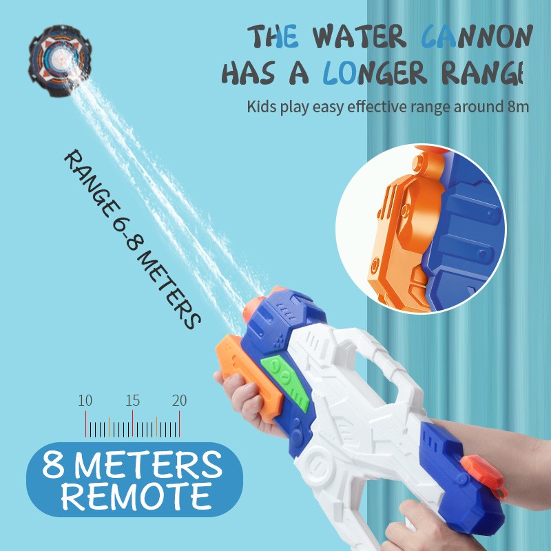 Pistol cu Apa pentru Copii, Rezervor, Pentru Piscina/Plaja, Flippy, 6ani+, 3 duze, Multicolor, 1000ML-3