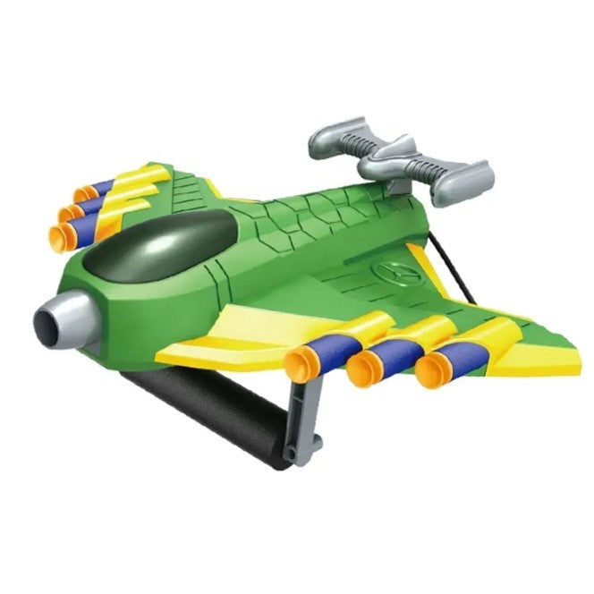 Jucaruie cu Lansator pentru Copii, Flippy, Lanseaza Manual, Tinta, Avion, 20 de Gloante din Material Moale, Joc Interactiv, 24x23.5x6.3 cm, Verde-8