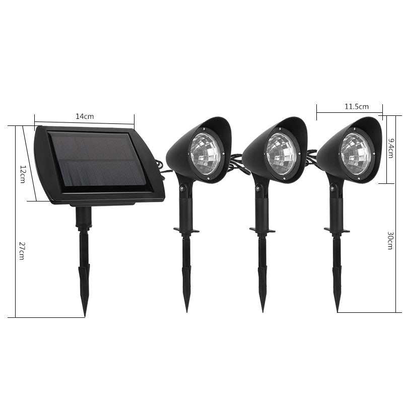 Lampa solara de tip decoratiune pentru gradina, Flippy, model 3 felinare, alb rece-4