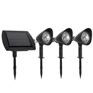 Lampa solara de tip decoratiune pentru gradina, Flippy, model 3 felinare, alb rece-0