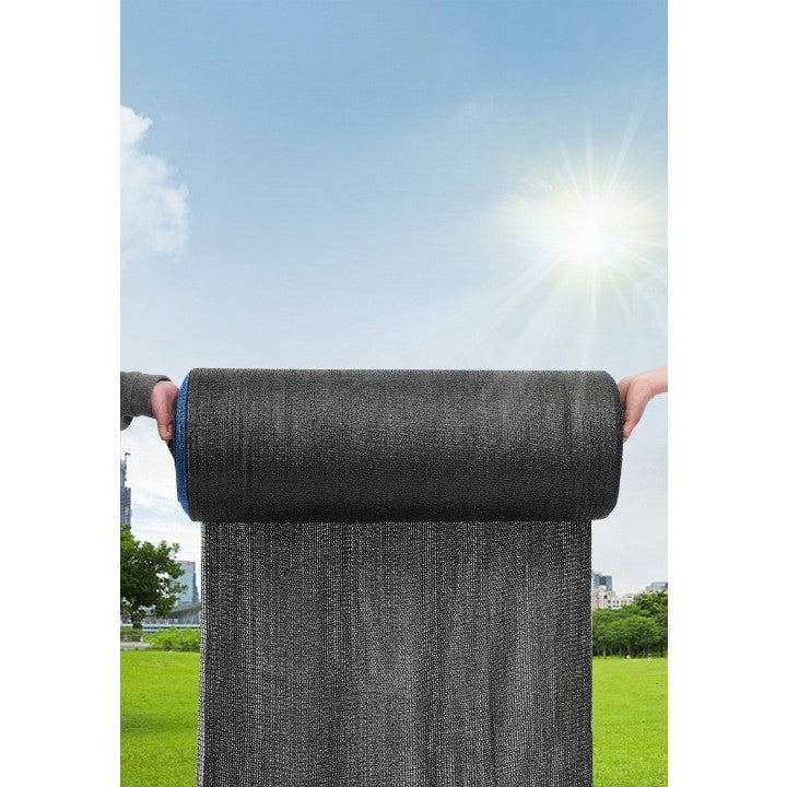 Plasa de umbrire neagra, latime 2 m, lungime 50 m, Flippy, protectie UV, Grad de umbrire 50-55%-2