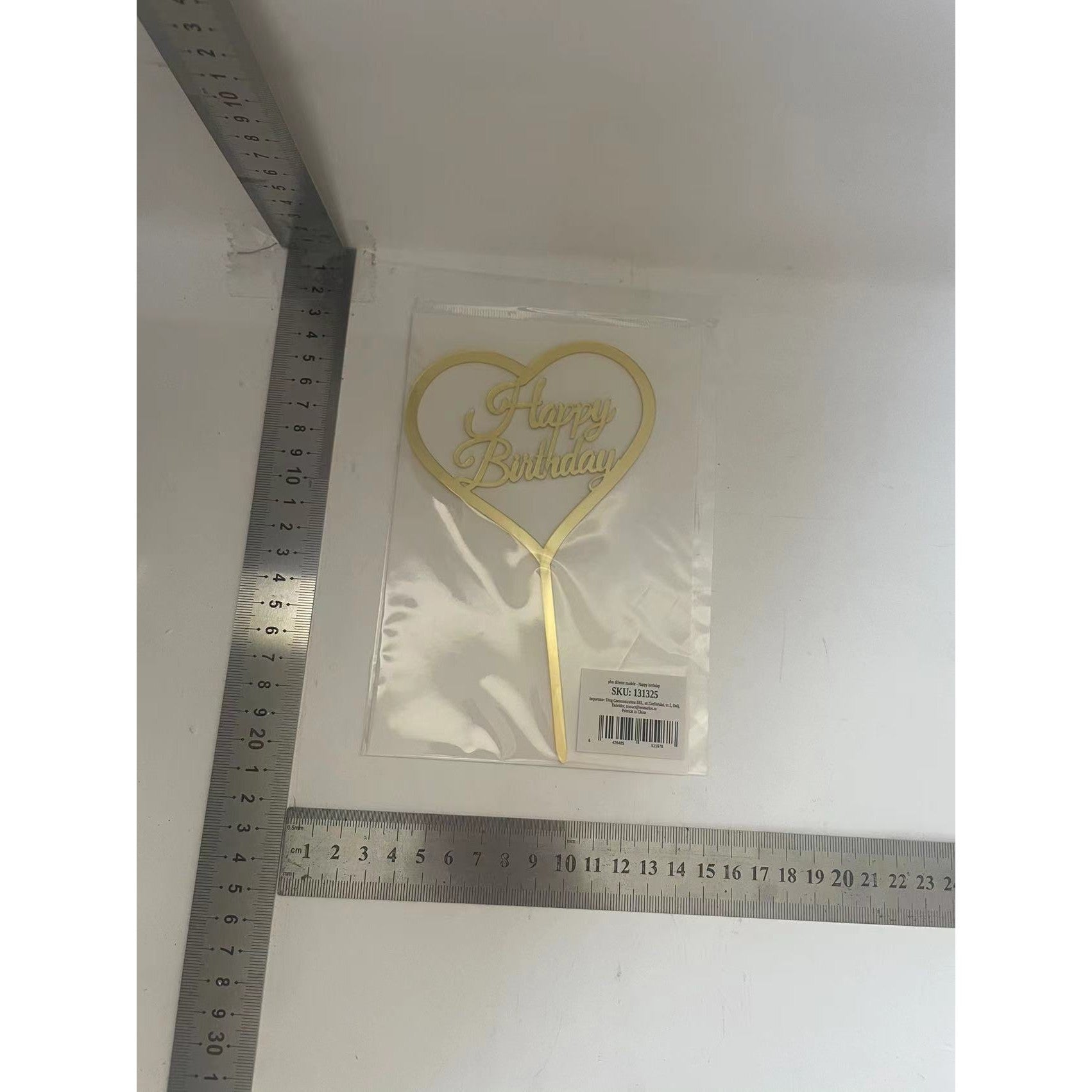 Topper Happy birthday, Auriu-1