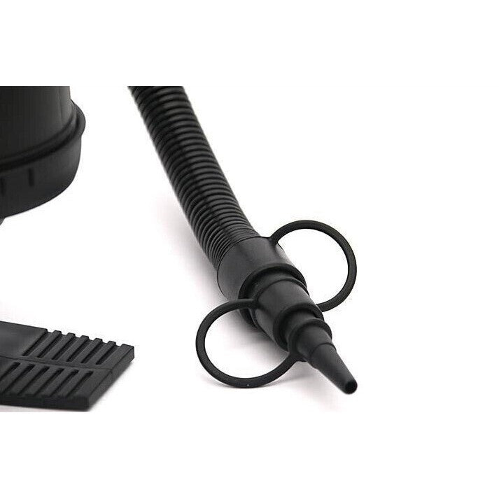 Pompa manuala pentru umflat obiecte gonflabile , colace , saltele , cu 3 adaptori pentru interconectare si furtun, negru, Flippy-4
