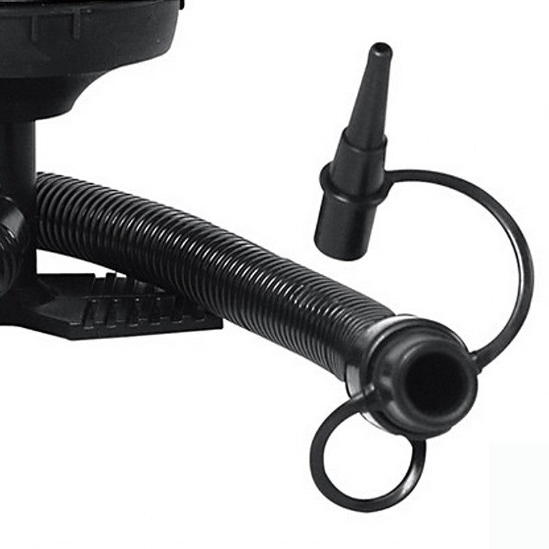 Pompa manuala pentru umflat obiecte gonflabile , colace , saltele , cu 3 adaptori pentru interconectare si furtun, negru, Flippy-5