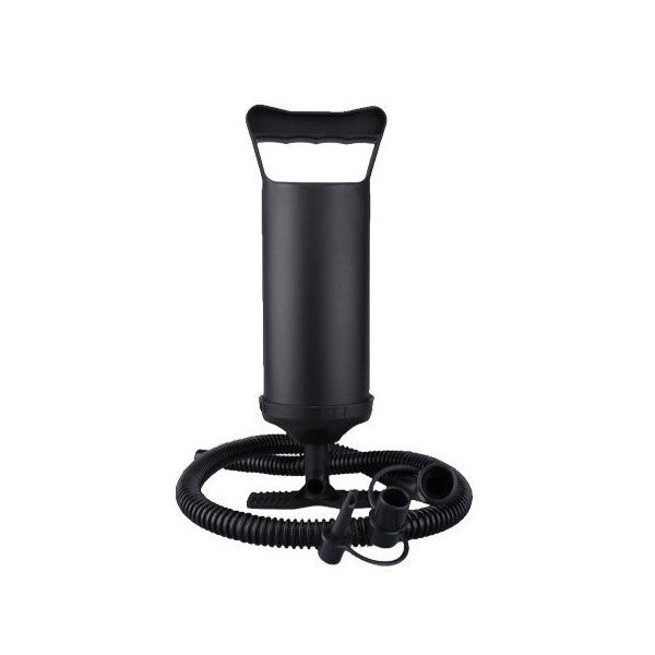 Pompa manuala pentru umflat obiecte gonflabile , colace , saltele , cu 3 adaptori pentru interconectare si furtun, negru, Flippy-0