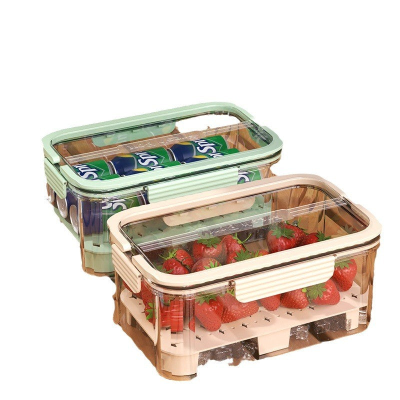 Set 2 Cutii de depozitare de uz casnic, Flippy, pentru Alimente, Mentinere Fresh, Verde-0