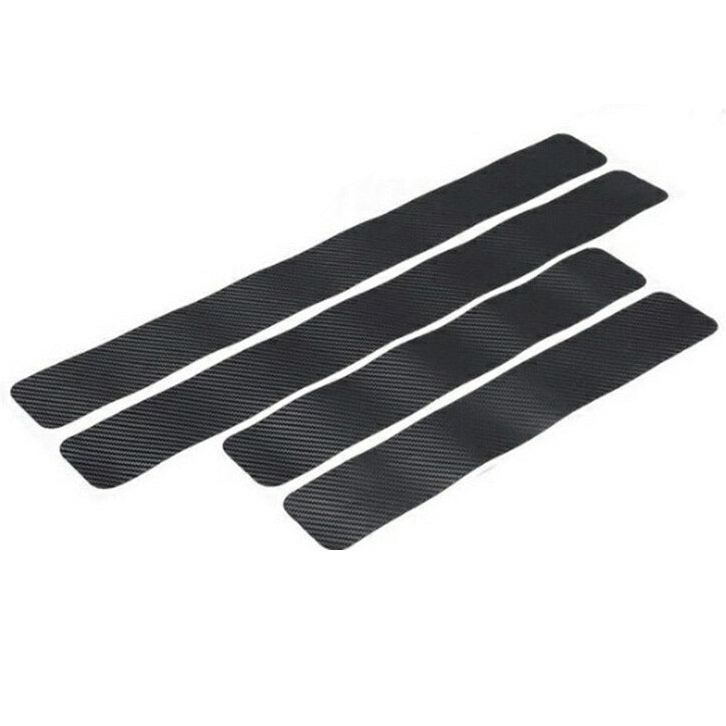 Set 4 bucati protectie praguri Carbon 3D Universal culoare neagra-4