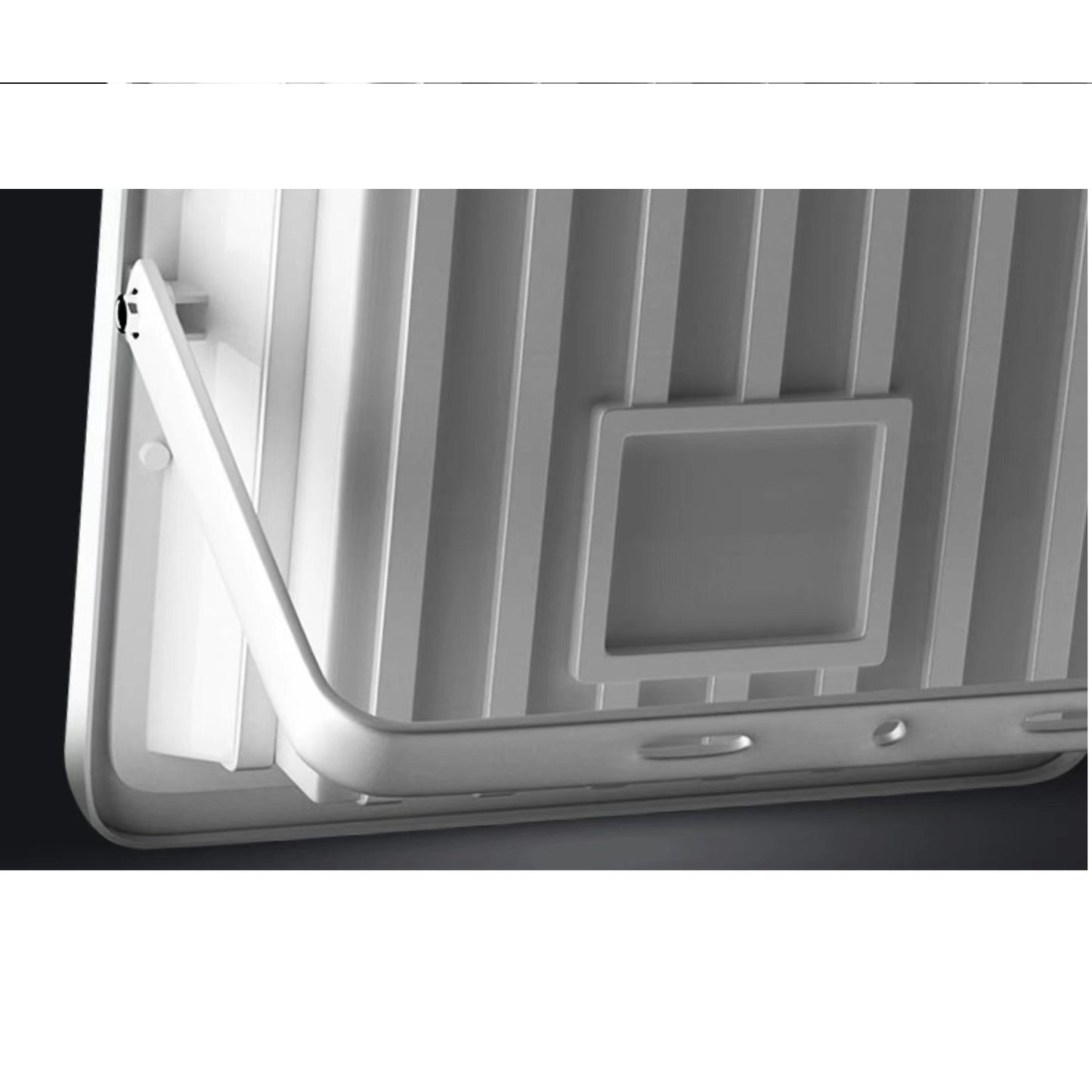 Proiector LED cu Panou Solar Flippy, Senzor de lumina Waterproof, 100W, 23x18 cm, suport U inclus, panou afisaj nivel baterie, telecomanda, 220V, Design Modern, Alb-6