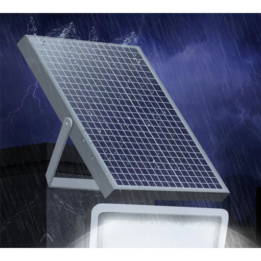 Proiector LED cu Panou Solar Flippy, Senzor de lumina, Waterproof, 96 LED-uri incorporate, 30W, 17x13 cm, IP67, Design Modern, Negru-1