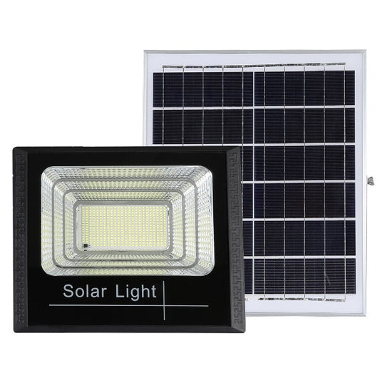 Proiector LED SMD 500W cu incarcare solara Flippy, panou solar, cu telecomanda, suport prindere, material ABS, 18AH, 400 LED-uri, temperatura culoare 6500k, 32x26x9 cm, negru-1