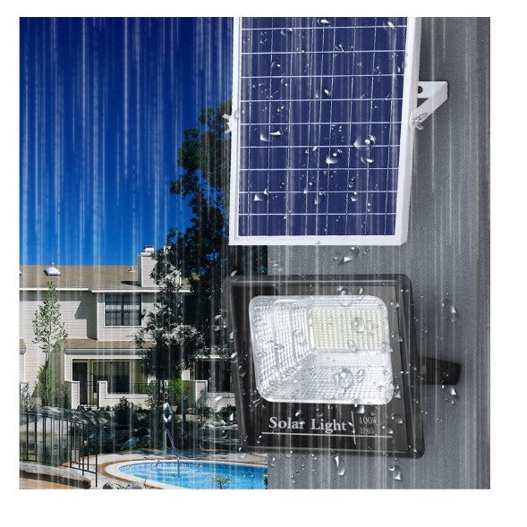 Proiector LED SMD 800W cu incarcare solara Flippy, panou solar, cu telecomanda, suport prindere, material ABS, 14AH, 1032 LED-uri, 5 m cablu inclus, 1019Lm, 36x32 cm, negru-2
