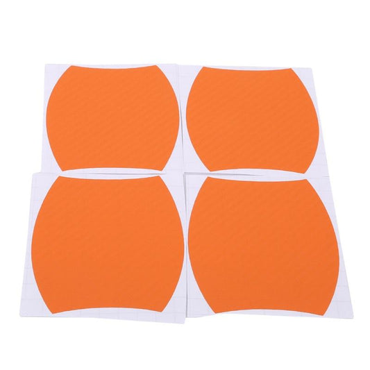 Set 4 bucati protectie zgarieturi manere usa din autocolant carbon 3D Orange-1