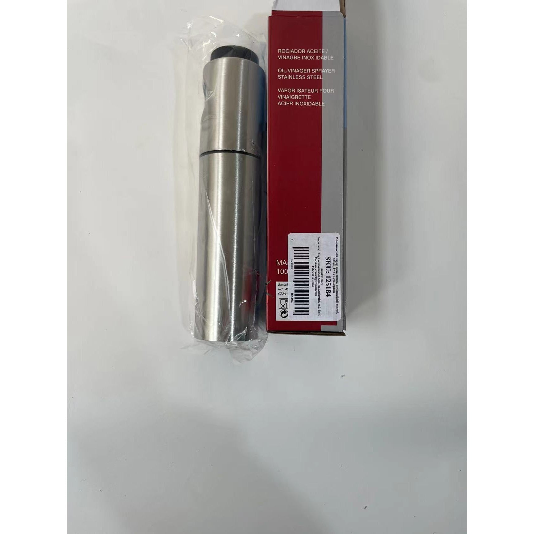 Pulverizator ulei Flippy, spray, material otel inoxidabil, manual, 100 ml, 17.7 x 4 cm, argintiu-9