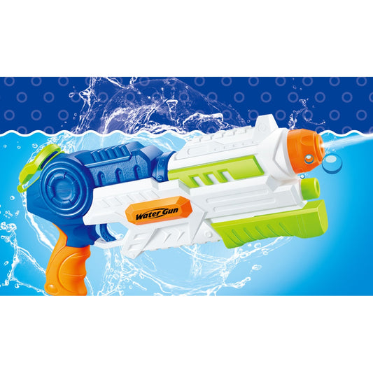 Pistol cu Apa pentru Copii, Rezervor, Pentru Piscina/Plaja, Flippy, 6ani+, Albastru/Multicolor, 1000ML-1