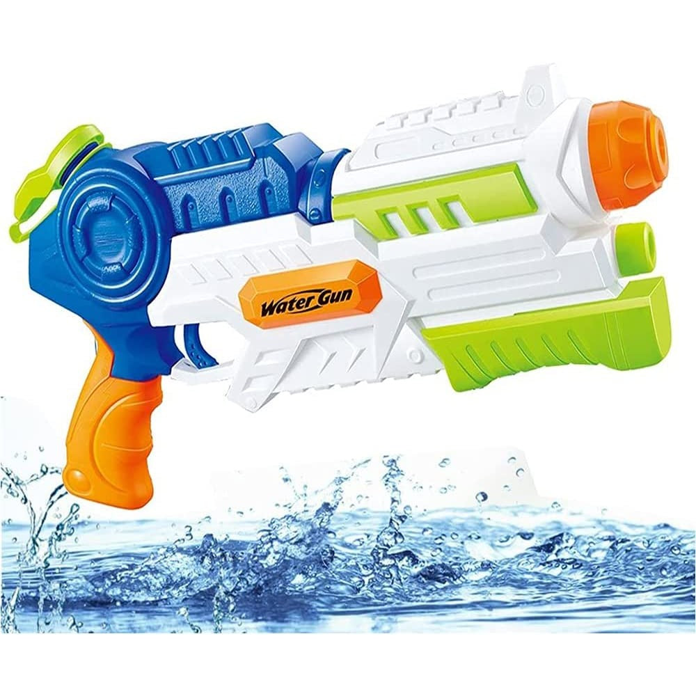 Pistol cu Apa pentru Copii, Rezervor, Pentru Piscina/Plaja, Flippy, 6ani+, Albastru/Multicolor, 1000ML-4