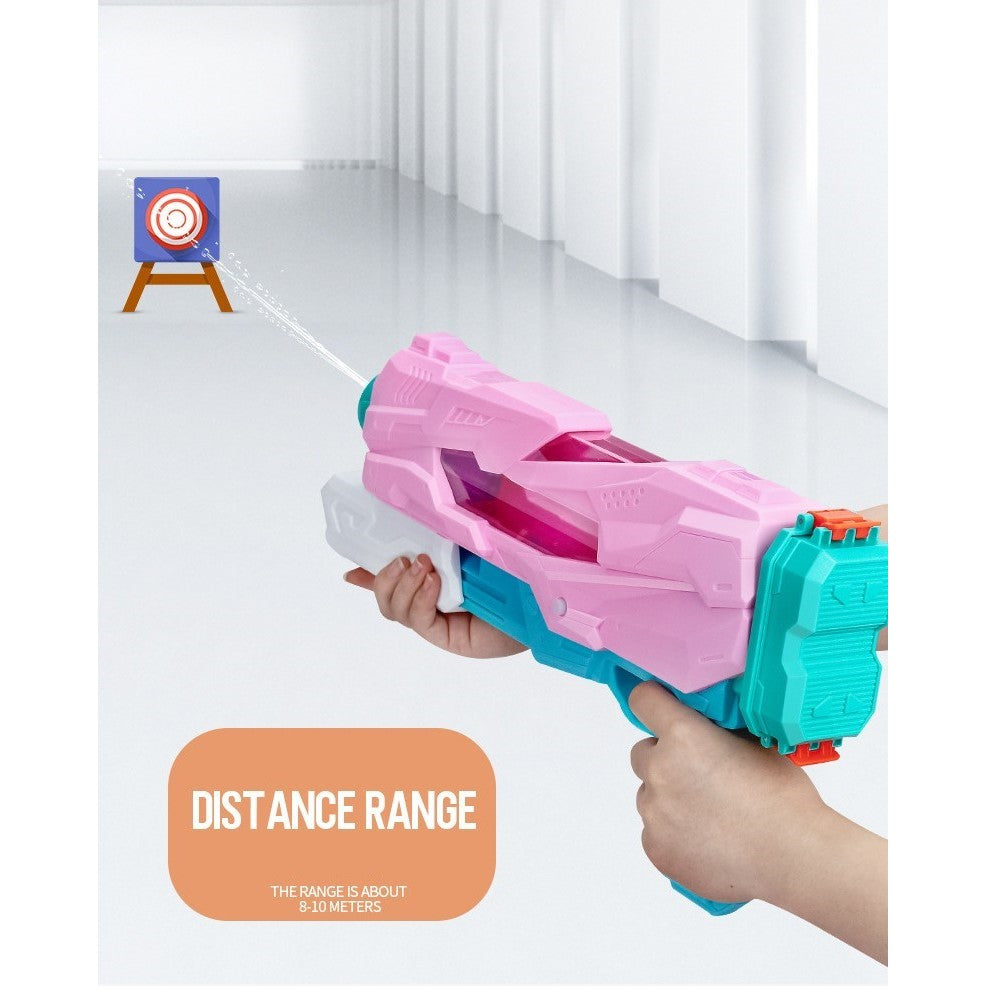 Pistol cu Apa pentru Copii, Rezervor, Pentru Piscina/Plaja, Flippy, 6ani+, 5 duze, Quick Fill, Roz, 800ML-3