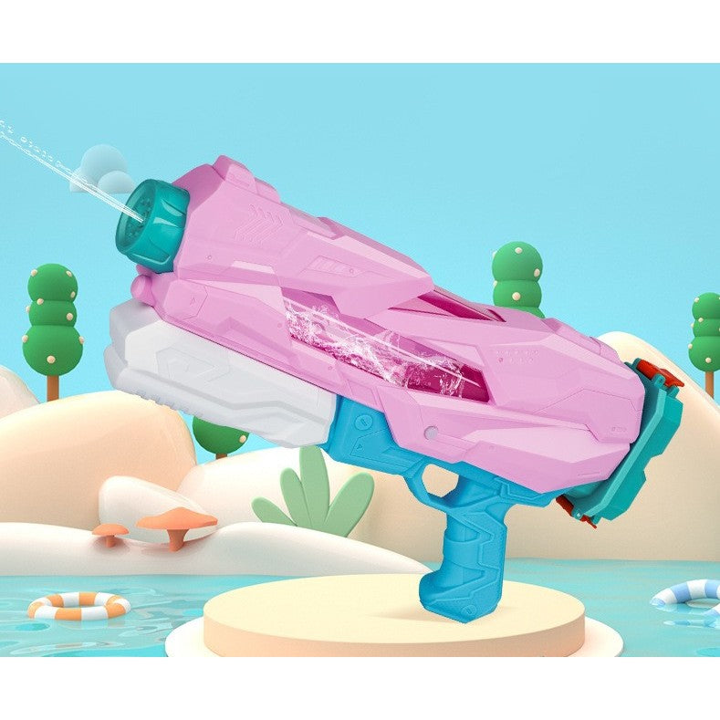 Pistol cu Apa pentru Copii, Rezervor, Pentru Piscina/Plaja, Flippy, 6ani+, 5 duze, Quick Fill, Roz, 800ML-9